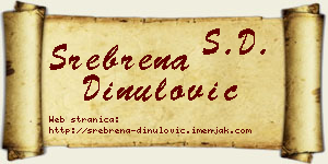 Srebrena Dinulović vizit kartica
